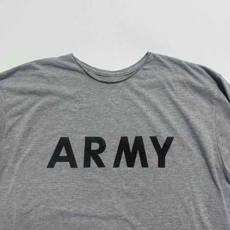 미군 PTFU ARMY 그레이 롱슬리브 티셔츠 L -3