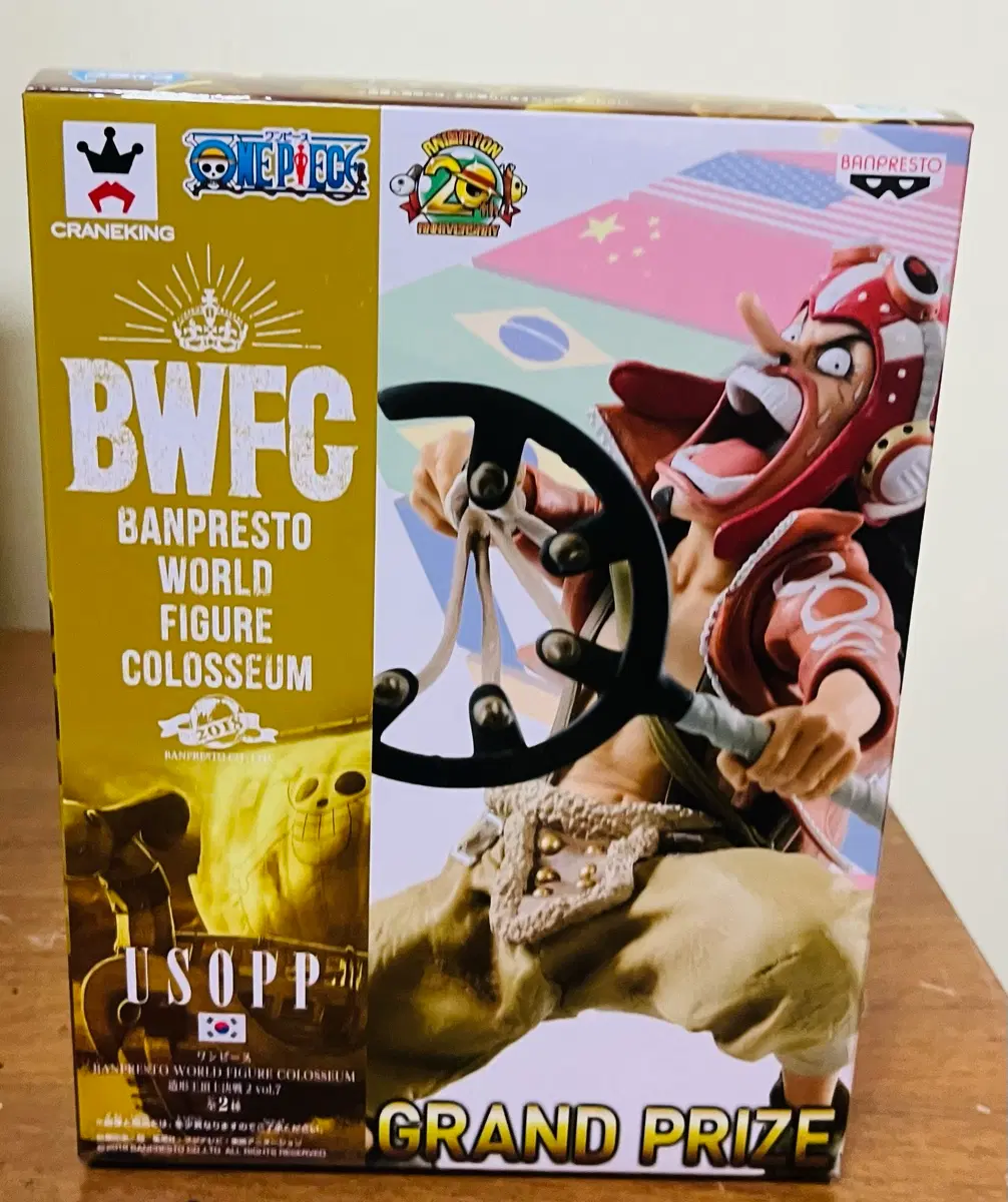새상품(원피스피규어)반프레스토 월드 피규어 콜로세움 BWFC 원피스20주년 대상작 저격왕 우솝