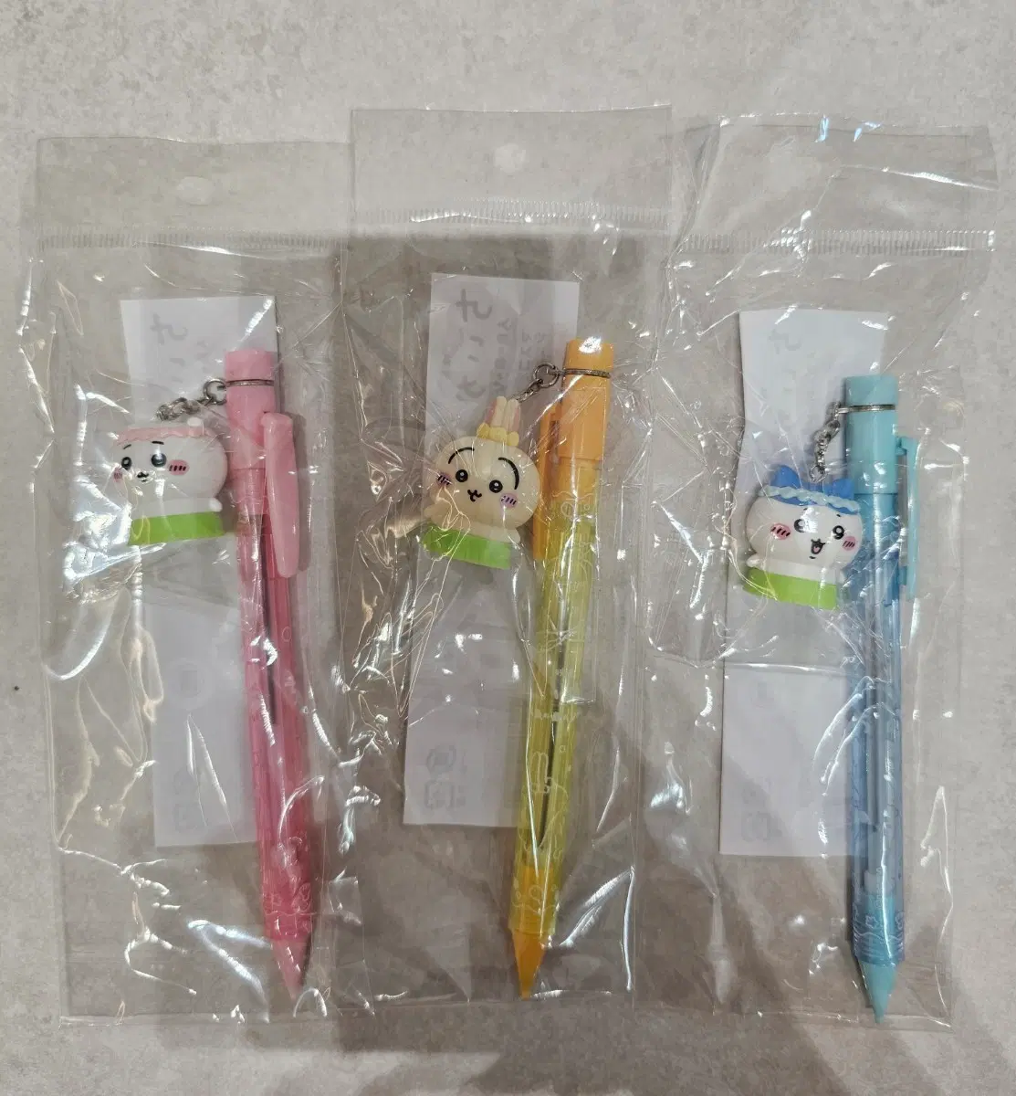 치이카와 극장판 인어섬의 비밀 일본 공식 샤프세트 3종 일괄