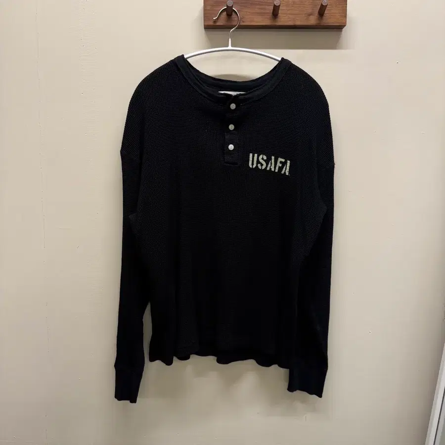 USAFA 와플 헨리넥 긴팔 L