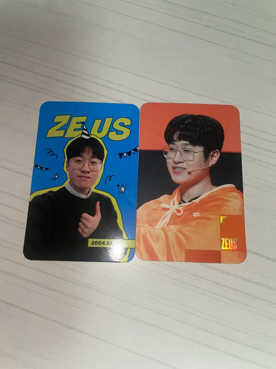 한화생명 hle 제우스 최우제 포토카드 2개 일괄