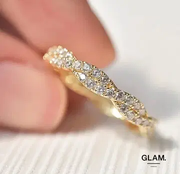 [미사용 새상품] GLAM. 엘레강트 트위스트링 골드 16호