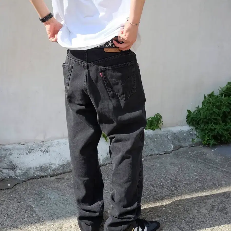 90s made in usa 리바이스 550 흑청
