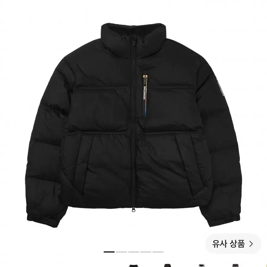 살로몬 컨투어 크롭 다운 자켓 블랙 패딩 S