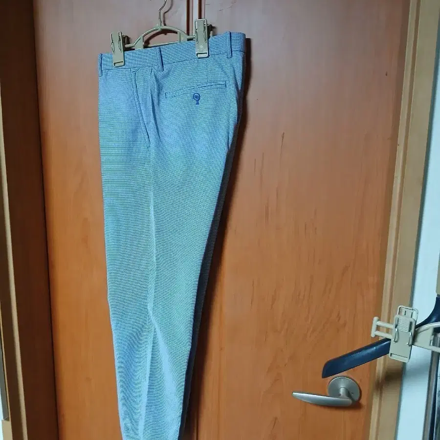 크로커다일 체크 패턴 남자 바지32