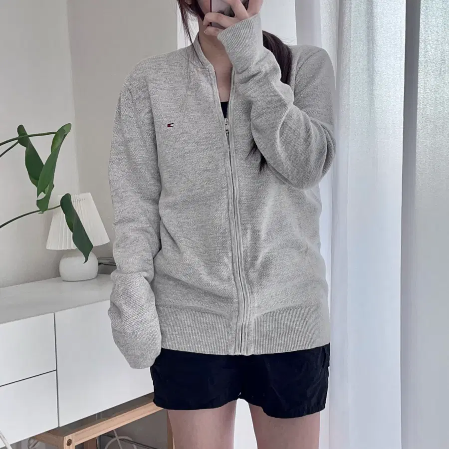 타미 그레이 와플 집업 [ L ]