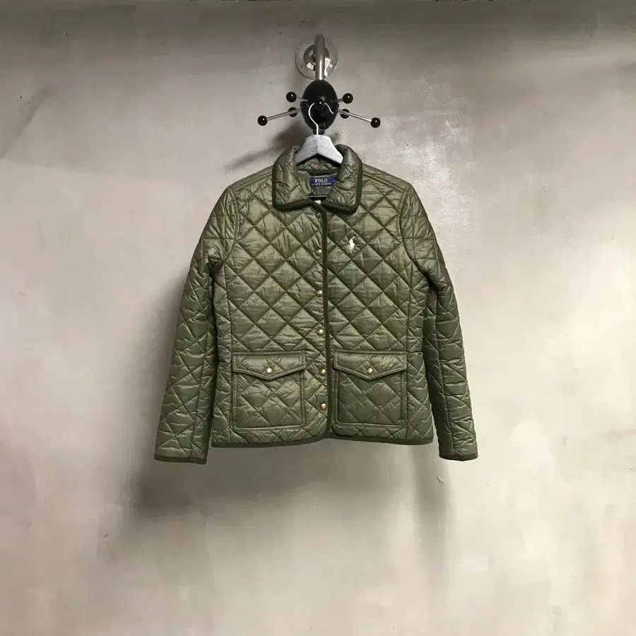 폴로 랄프로렌 퀼팅 자켓 카키 M(W)
