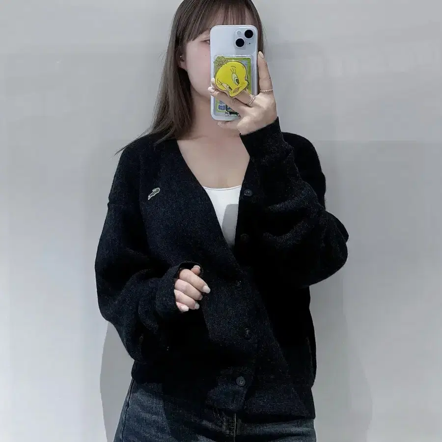 라코스테 스몰로고 가디건