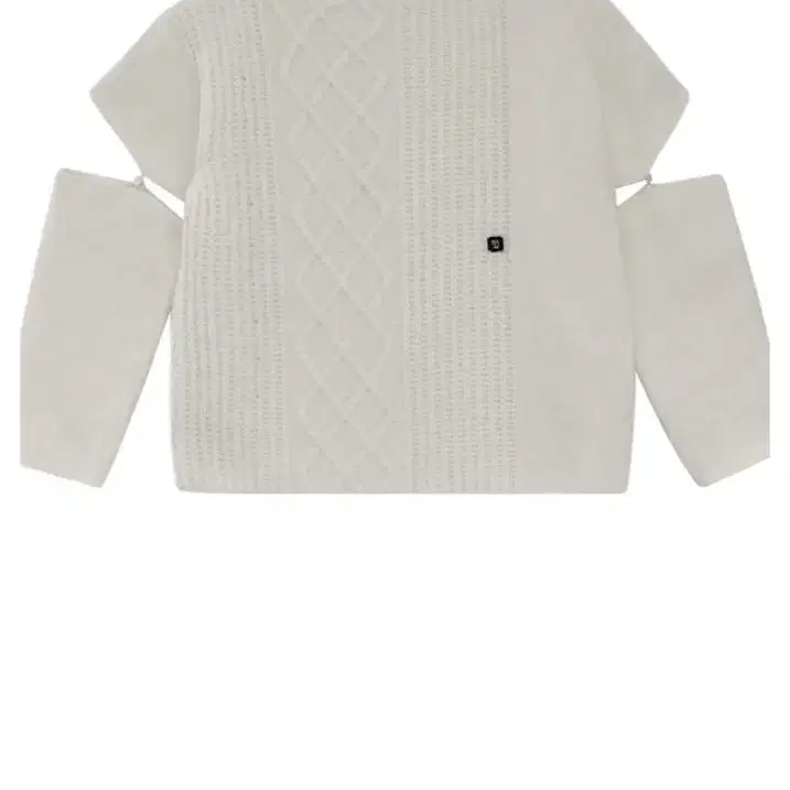 실사O 트리밍버드) Sleeve Slit Boat Neck Knit IV F