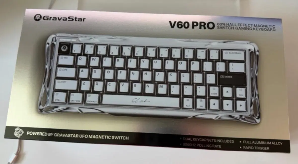 그라바스타 V60 PRO 게이밍 키보드 실버