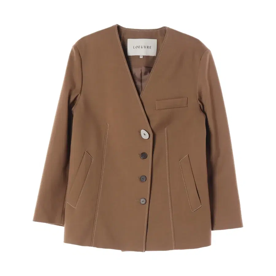 루에브르 23FW 카라리스 오버사이즈 재킷 다크 베이지