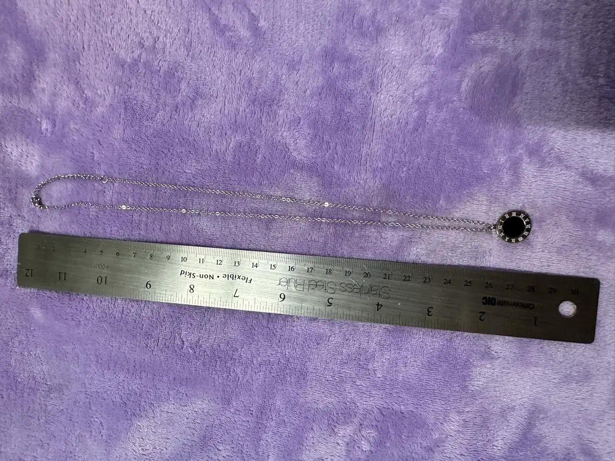 럭셔리 로마 숫자 인덱스 블랙 포인트 원형 펜던트 체인 목걸이 팝니다