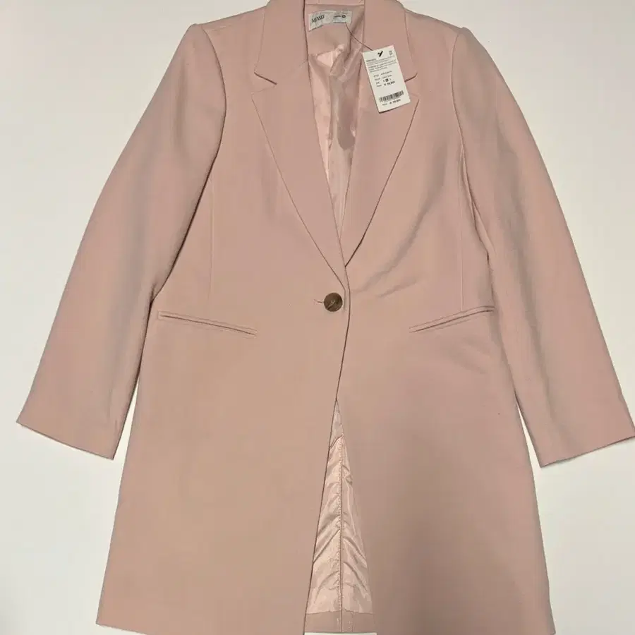 <새상품> 여성 미쏘 Mixxo 싱글 테일러드 코트 핑크 M