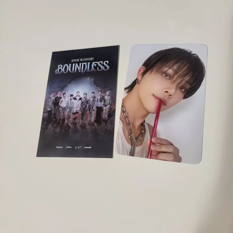 앤팀 &TEAM vr콘 BOUNDLESS 니콜라스 빨대 포카