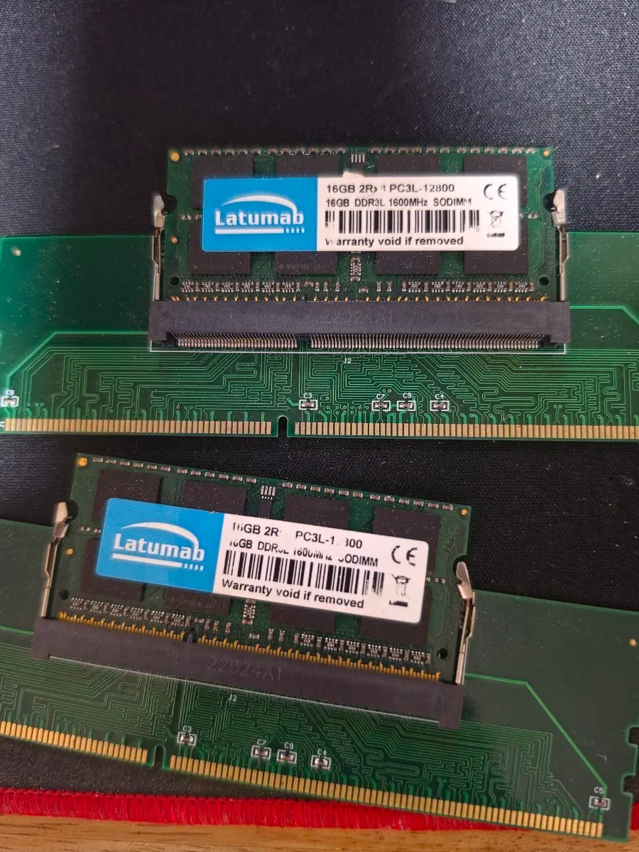 노트북 16GB DDR3L 1600MHz SODIMM 2개