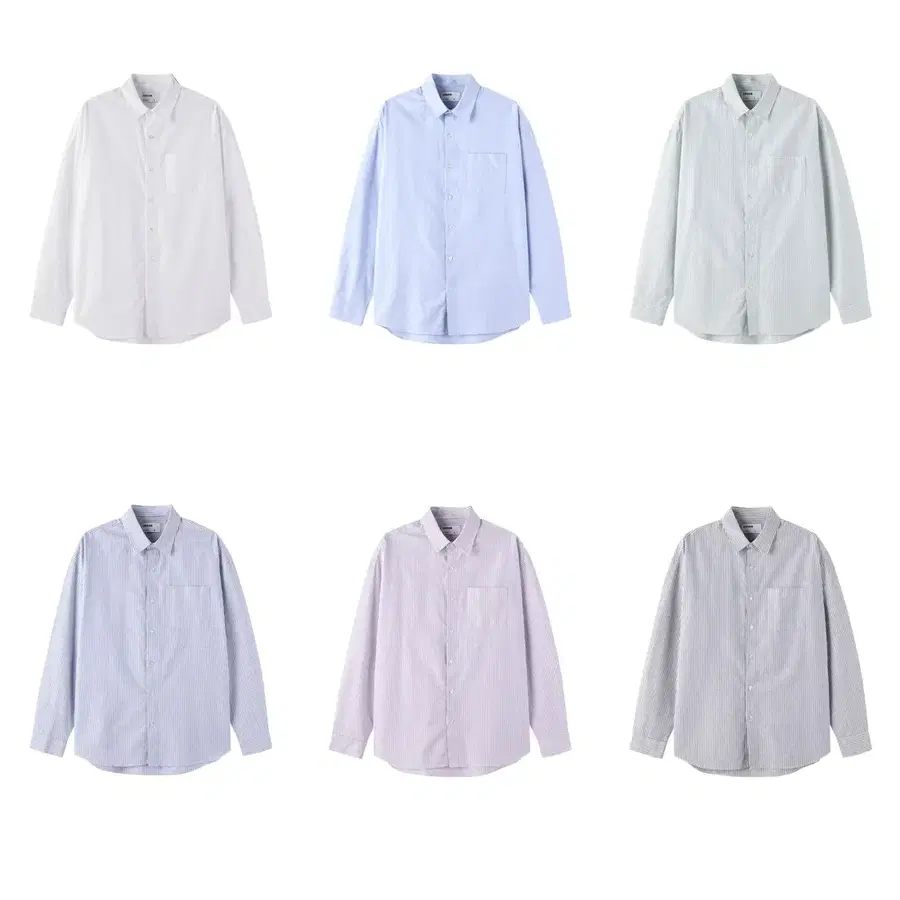 LOGAN 오버핏 심플 옥스포드 셔츠 cotton fabric 6color