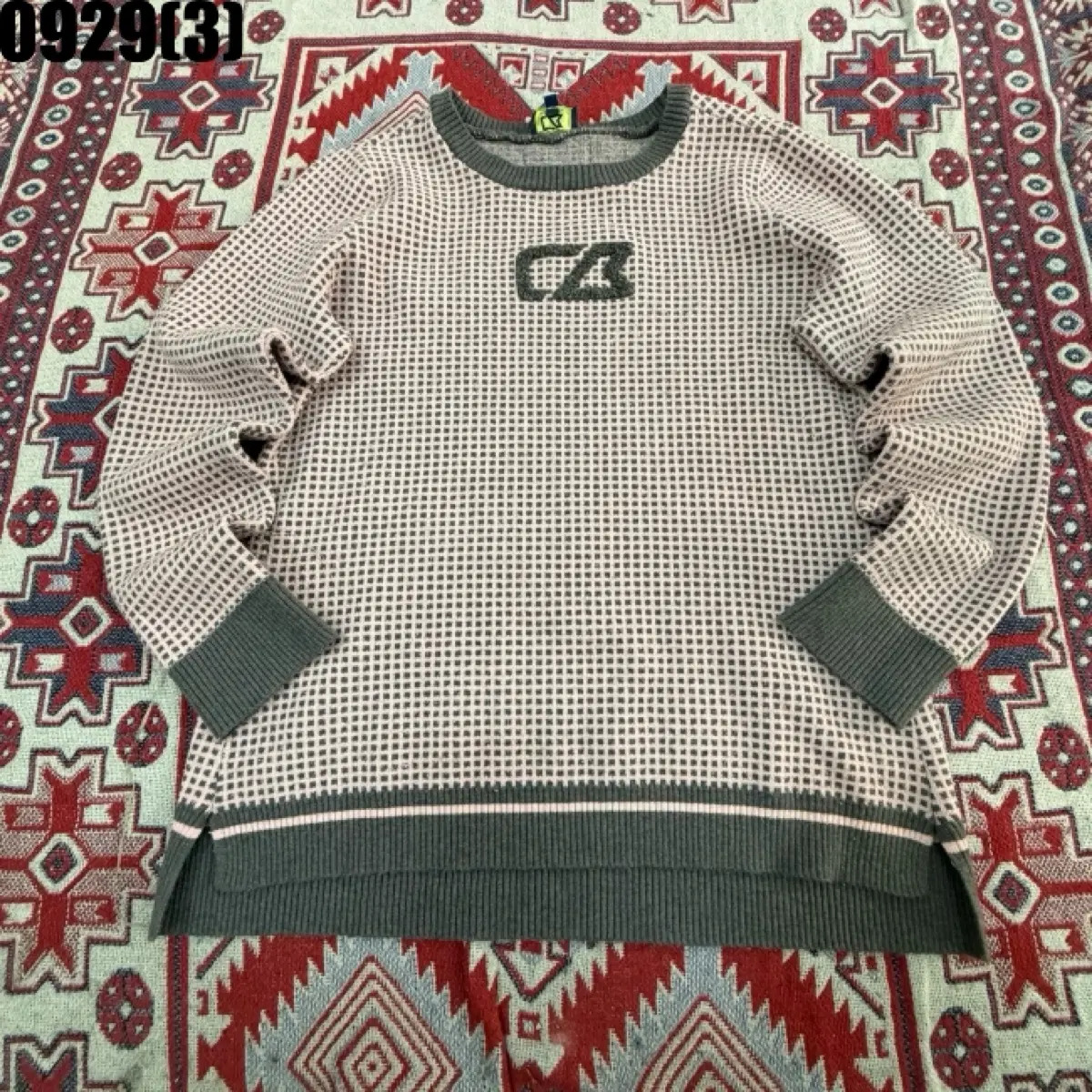 Cutter & buck 골프웨어 니트 스웨터 핑크/그레이 105 XL 9/29