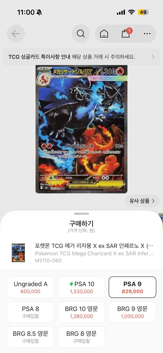 개혜자 일판 리자몽 9등급 오리파