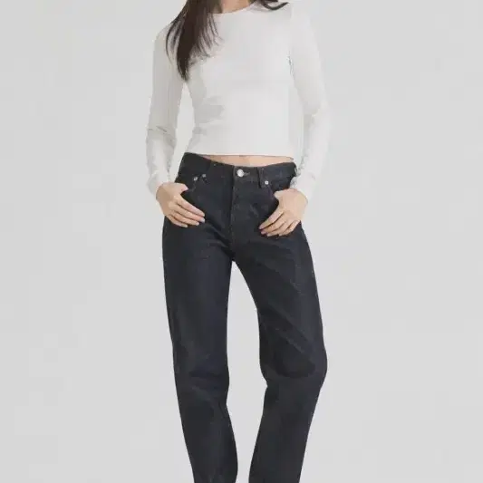 여30/아페쎄 네이비 데님 청바지