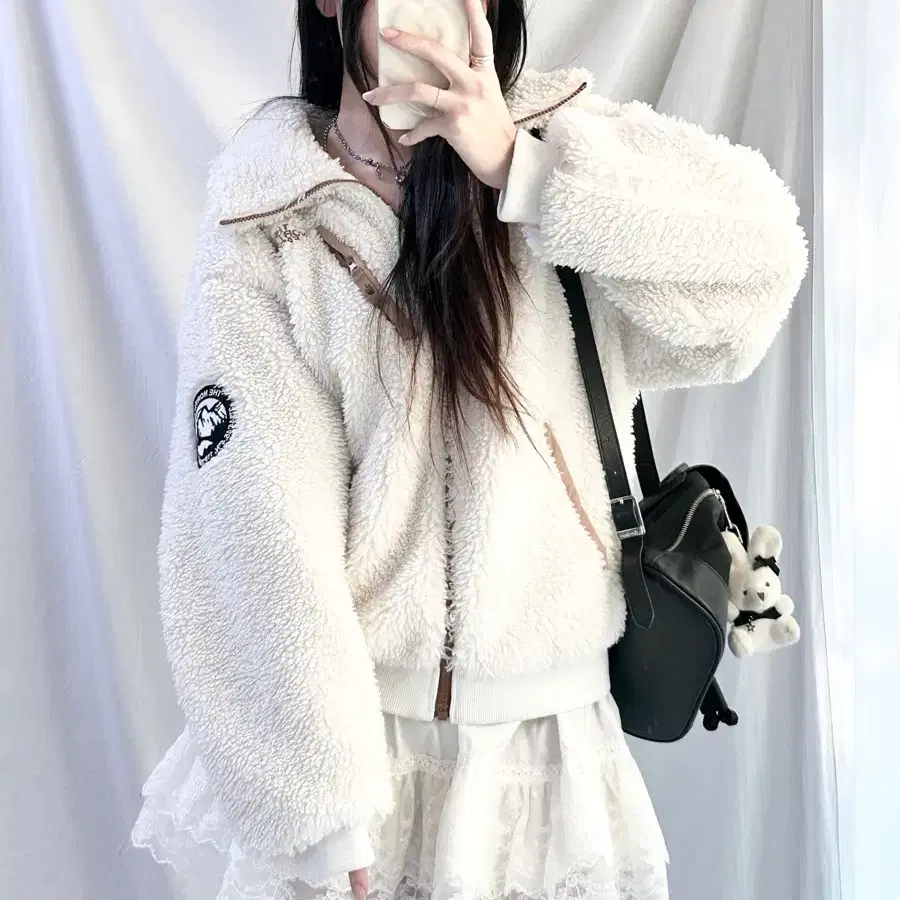 노스페이스 크림 쉐르파 자켓