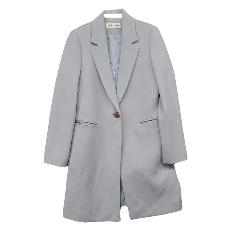 미쏘 MIXXO 라이트그레이 폴리에스터 롱 테일러드 싱글 블레이저 S(160)