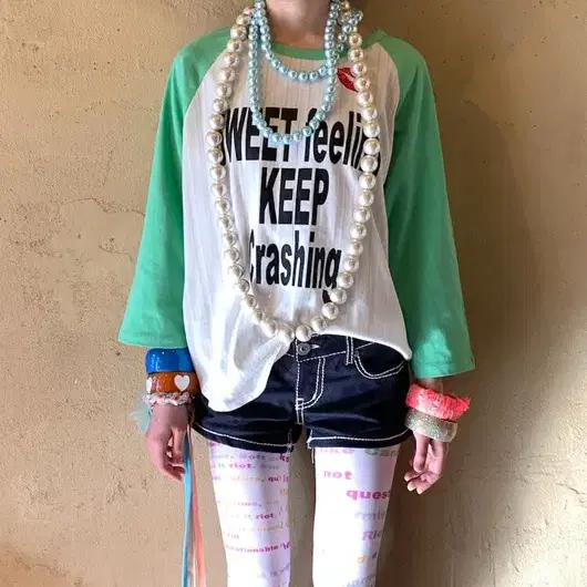 샵페어리 eyelet raglan t-shirt (white)