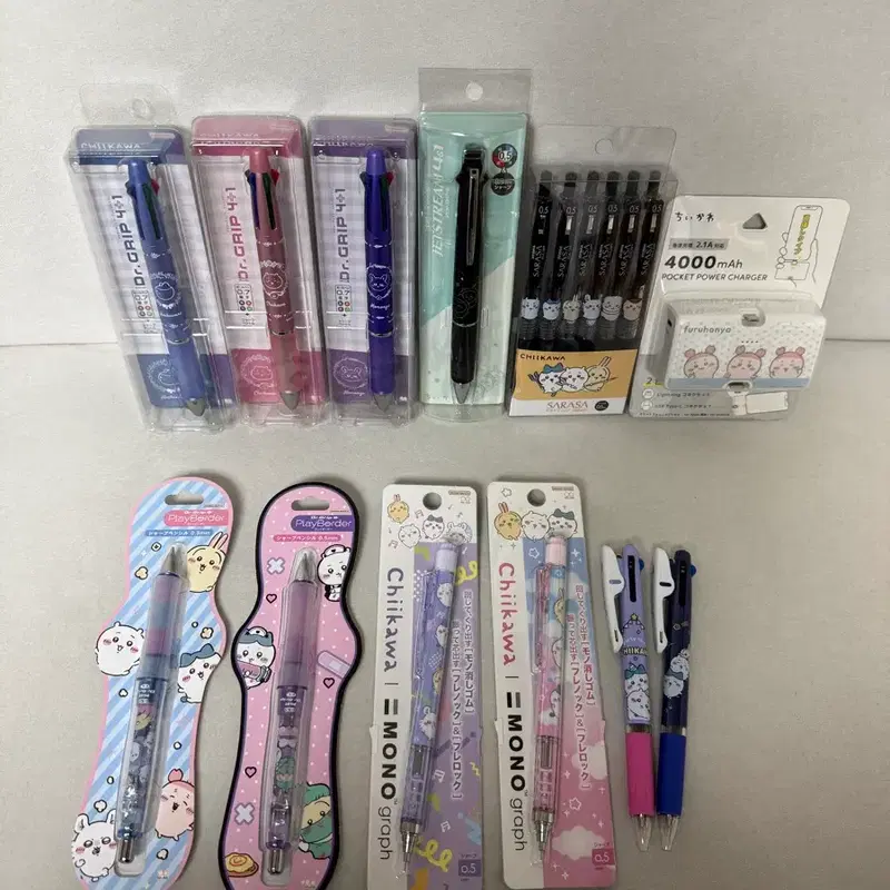 치이카와 닥터그립 치이카와 샤프 볼펜 치이카와 제트스트림 라이트 먼작귀 카니