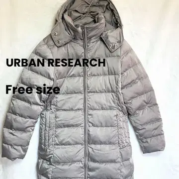 URBAN RESEARCH 실버 그레이 롱 다운 자켓