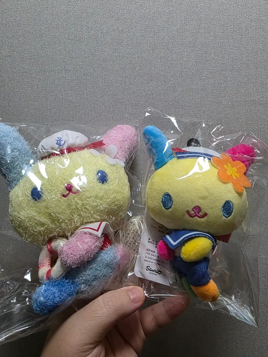 산리오 우사하나 마린룩 인형 2개세트 고전 우사