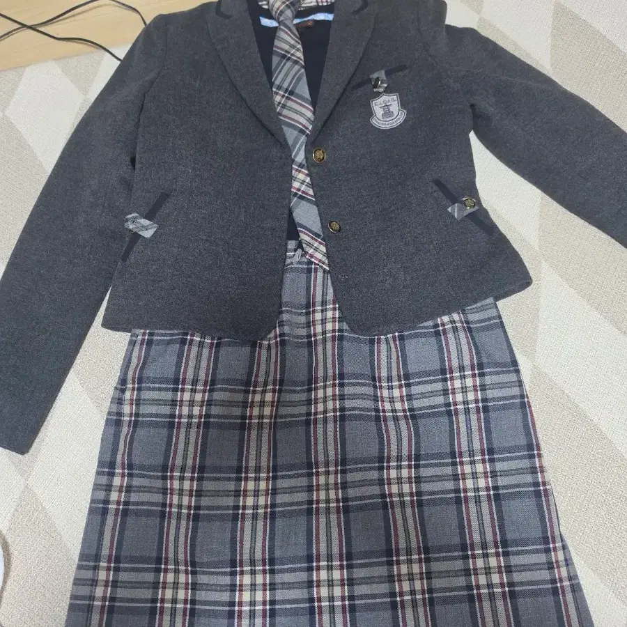 학생복 세트 교복 자켓 스커트 조끼 넥타이 동신고