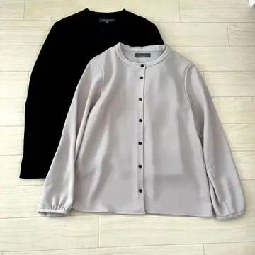 유나이티드 애로우즈 노카라 자켓 블라우스 2종 세트