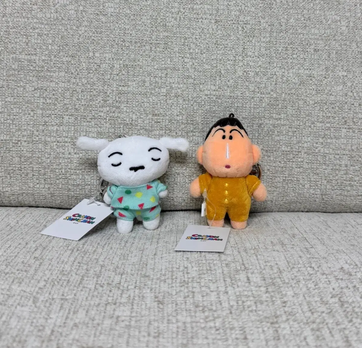 정품 짱구 잠옷친구들 흰둥이 키링 인형 가방고리