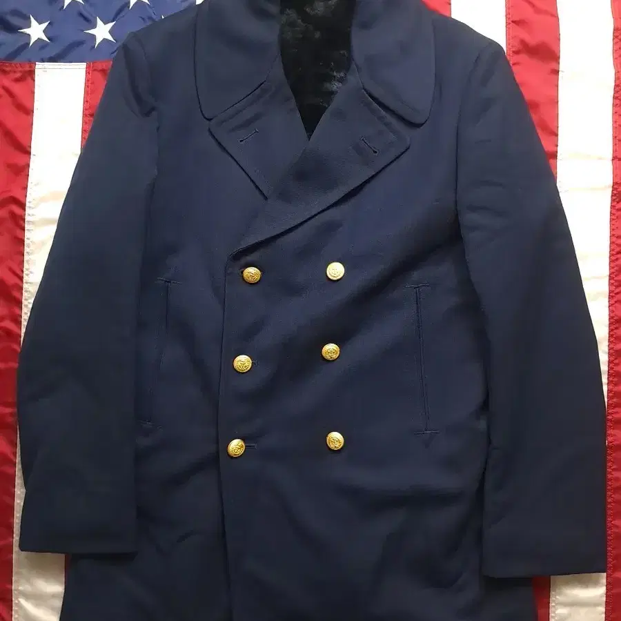 새제품 오리지날 지급용 미해군 해안 경비대 (Coast Guard) 금장 더플피코트