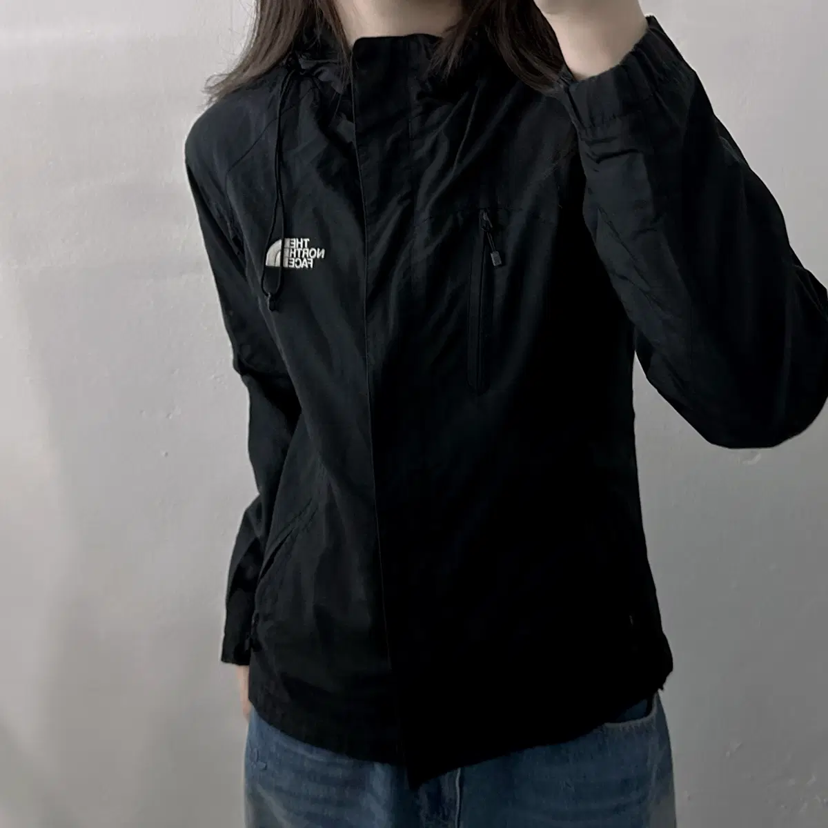 (XS) 노스페이스 바람막이 자켓 블랙