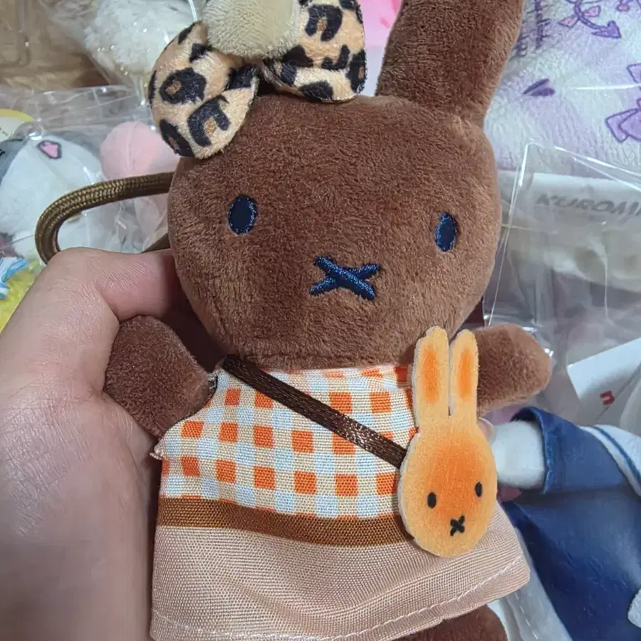 미피 갈색 인형 키링