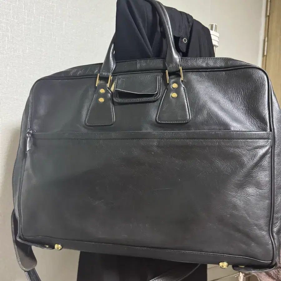 요시다 포터 소가죽 헤리티지 가먼트백 수트케이스 블랙