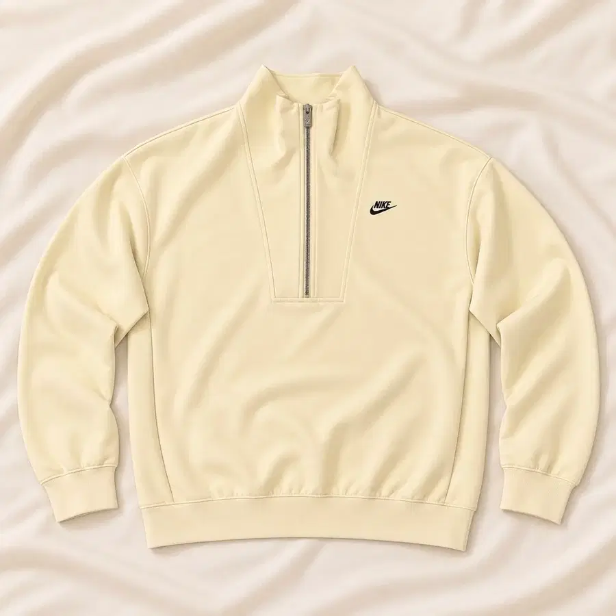 XL) 나이키 22FW NSW 서카 빅로고 하프집업 맨투맨 코코넛 밀크