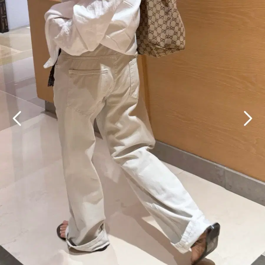 SEEAS 랜더 보이 팬츠 얇은 코튼 면바지 워시드 세미부츠컷