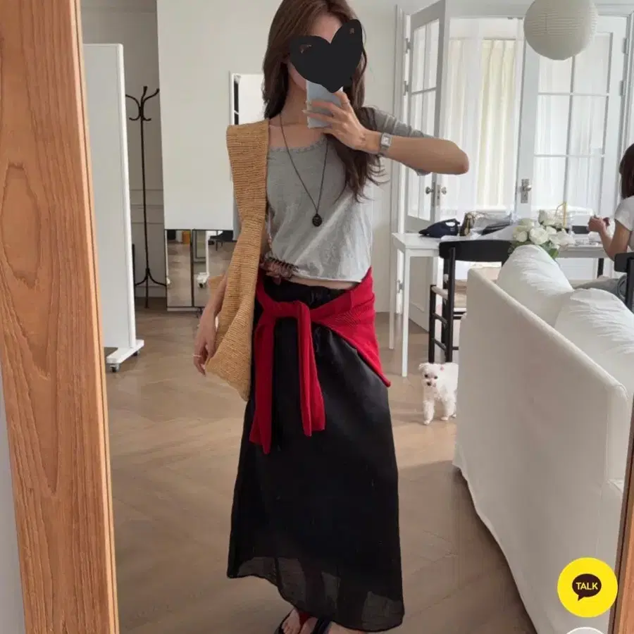 [미착용, 새 상품, 캐주얼 어른 여자 썸머룩] 메리프롬미 핸더 썸머 맥시 롱 스커트 블랙 새 상품