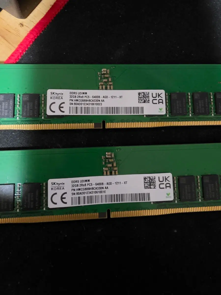 SK하이닉스 DDR5 UDIMM 32GB PC5-6400 2개