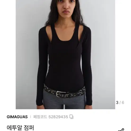 GIMAGUAS 블랙 에투알 니트