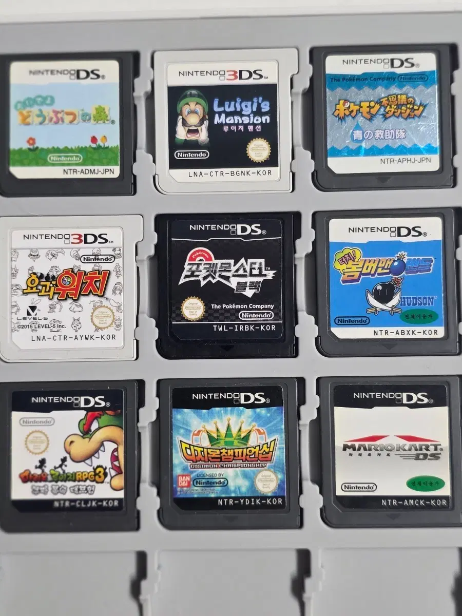 닌텐도ds , 3ds 포켓몬스터,루이지맨션,봄버맨 등 인기게임칩, 알칩