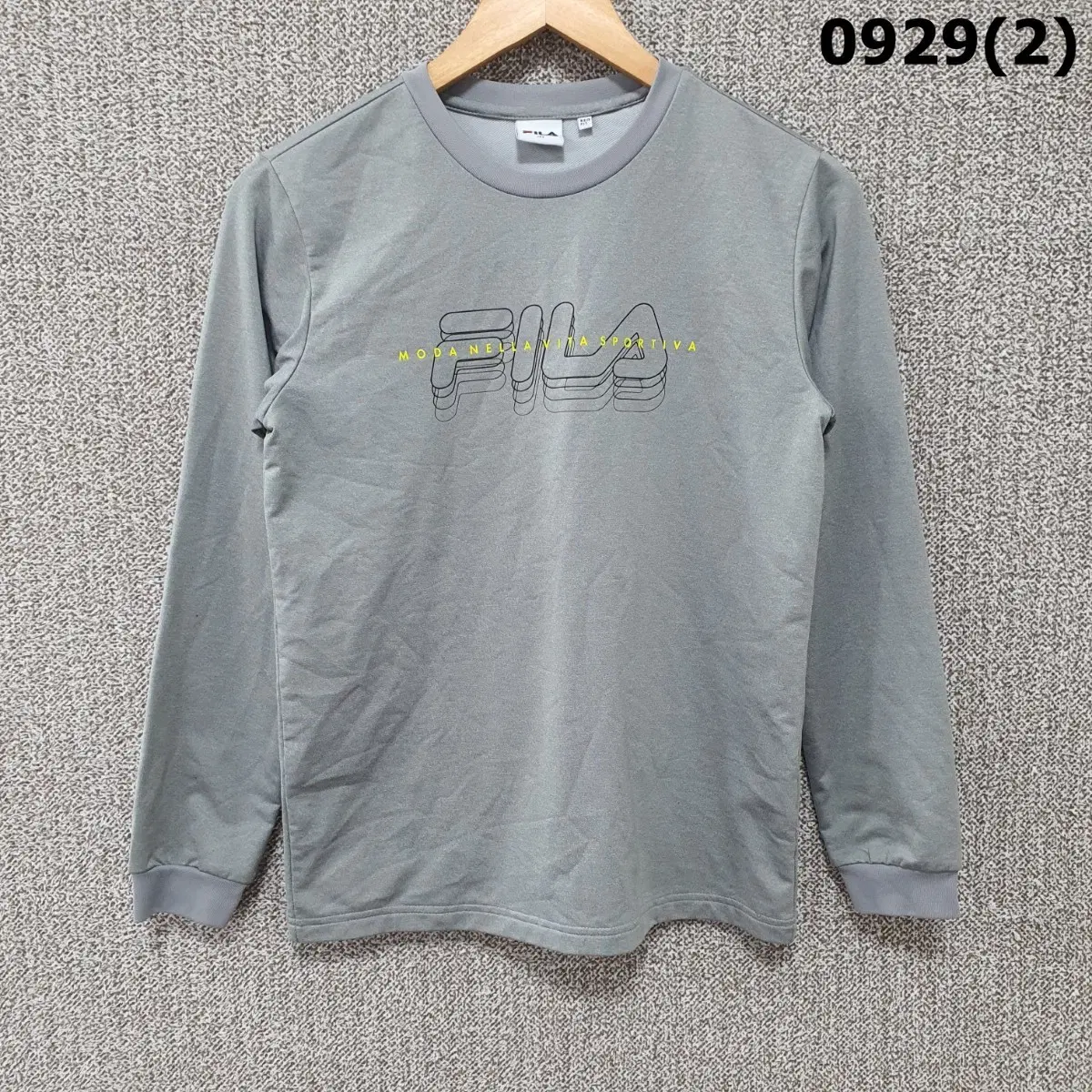 휠라 긴팔티 그레이 155