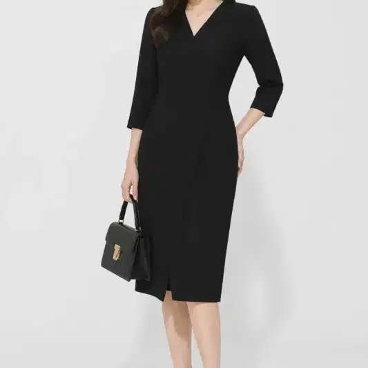 여S/데일리룩 세미핏 블랙 원피스