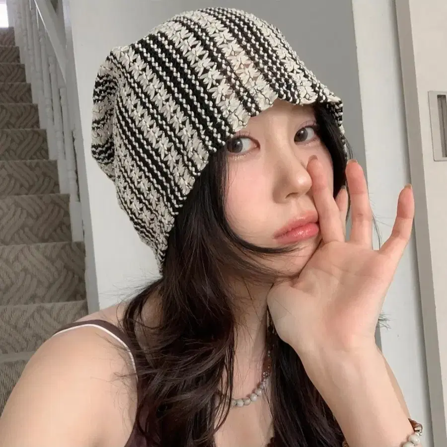 통기성 좋은 니트 비니