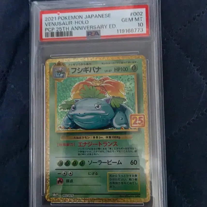 포켓몬카드 일판 이상해꽃 25주년 psa10 등급