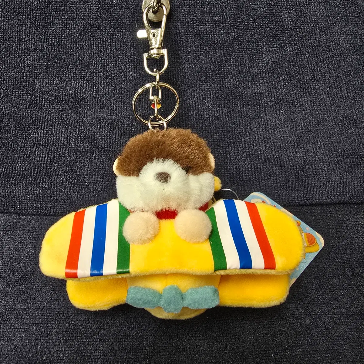 (신상) 비행기 랏코상 진갈색 8cm 정품 키링 가방걸이 인형