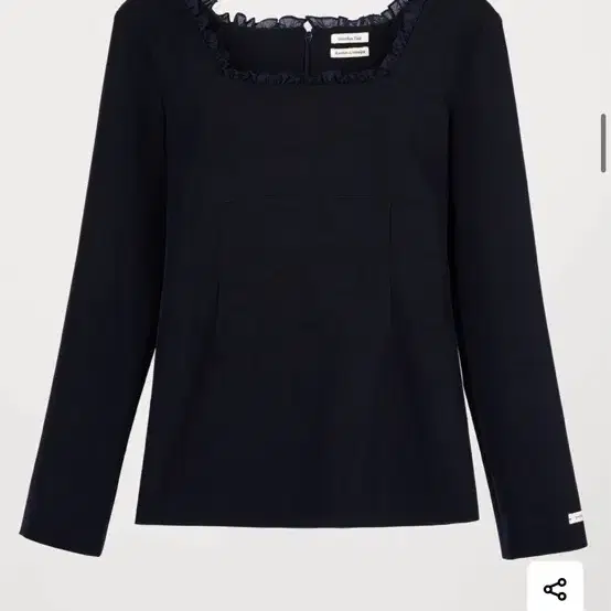 (새상품)오버듀플레어 Lace square neck blouse