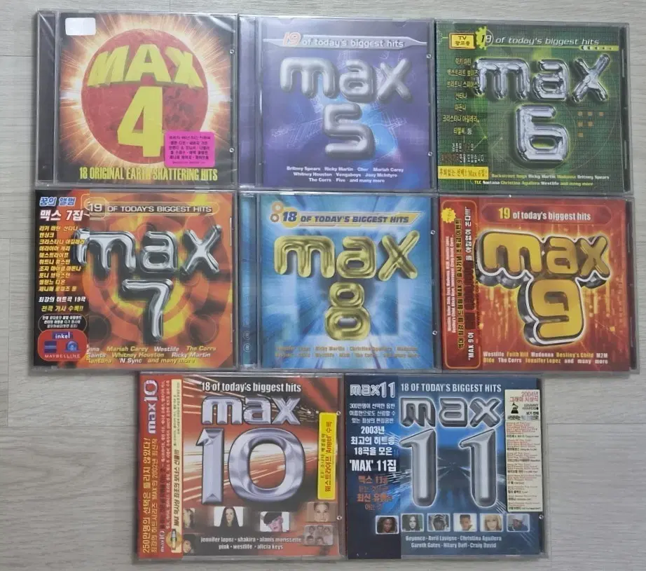 팝 컴필레이션 맥스 Max 4-11집 총 8장 (미개봉 CD)