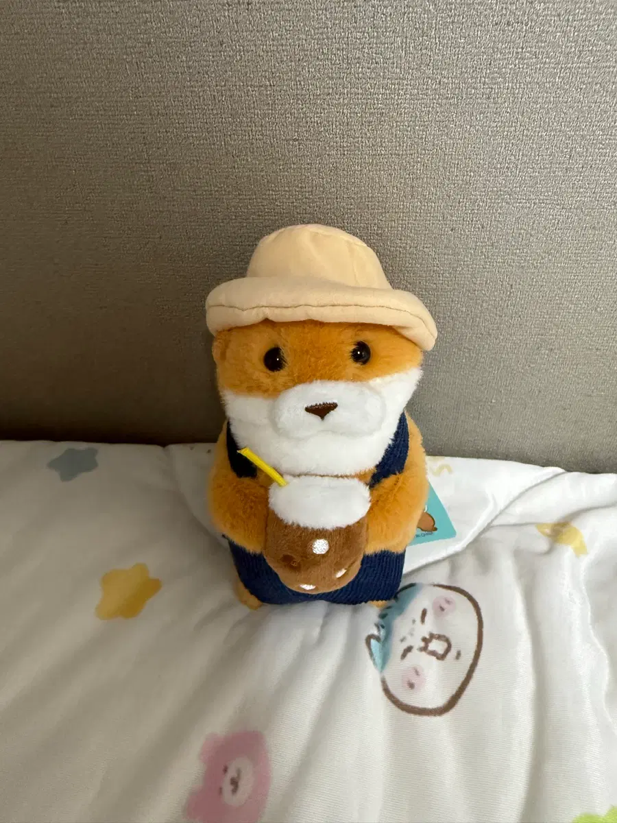 우소우소짱 농부 음료 인형 키링 새상품